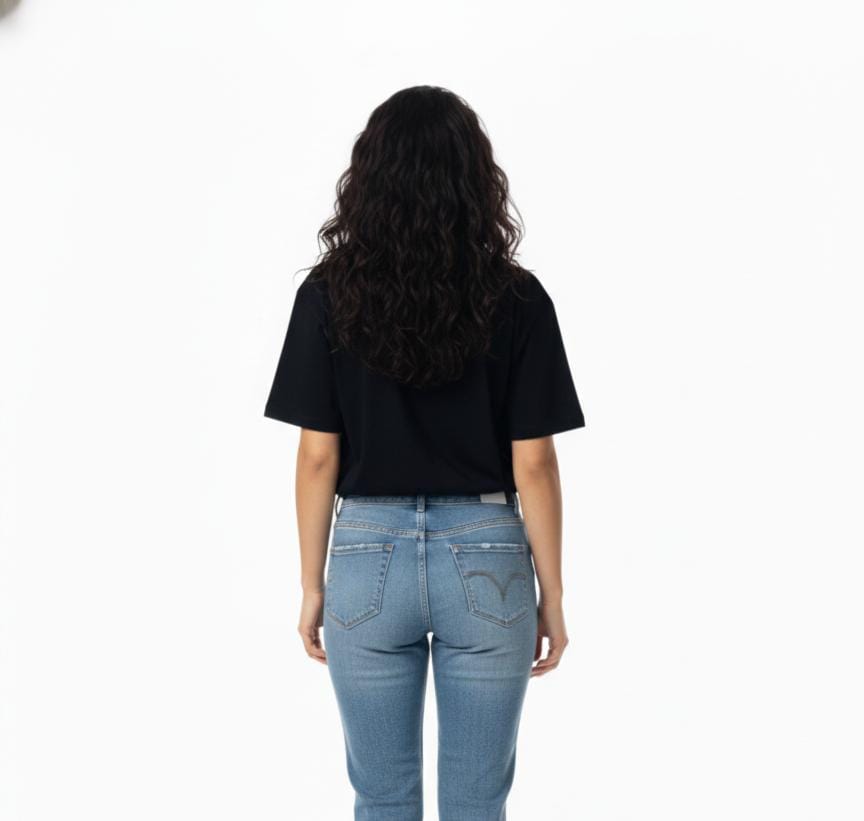 Oversized fit superhero graphic T-shirt styled with casual denim